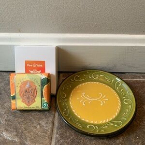 Crate&Barrel Decorative Plate and Soap Set